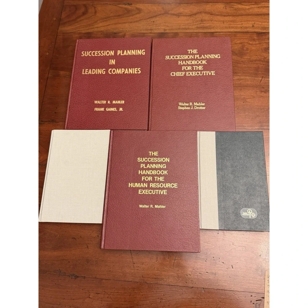 Vintage Business Management & Executive Strategy Hardcover Book Bundle 5 Volume